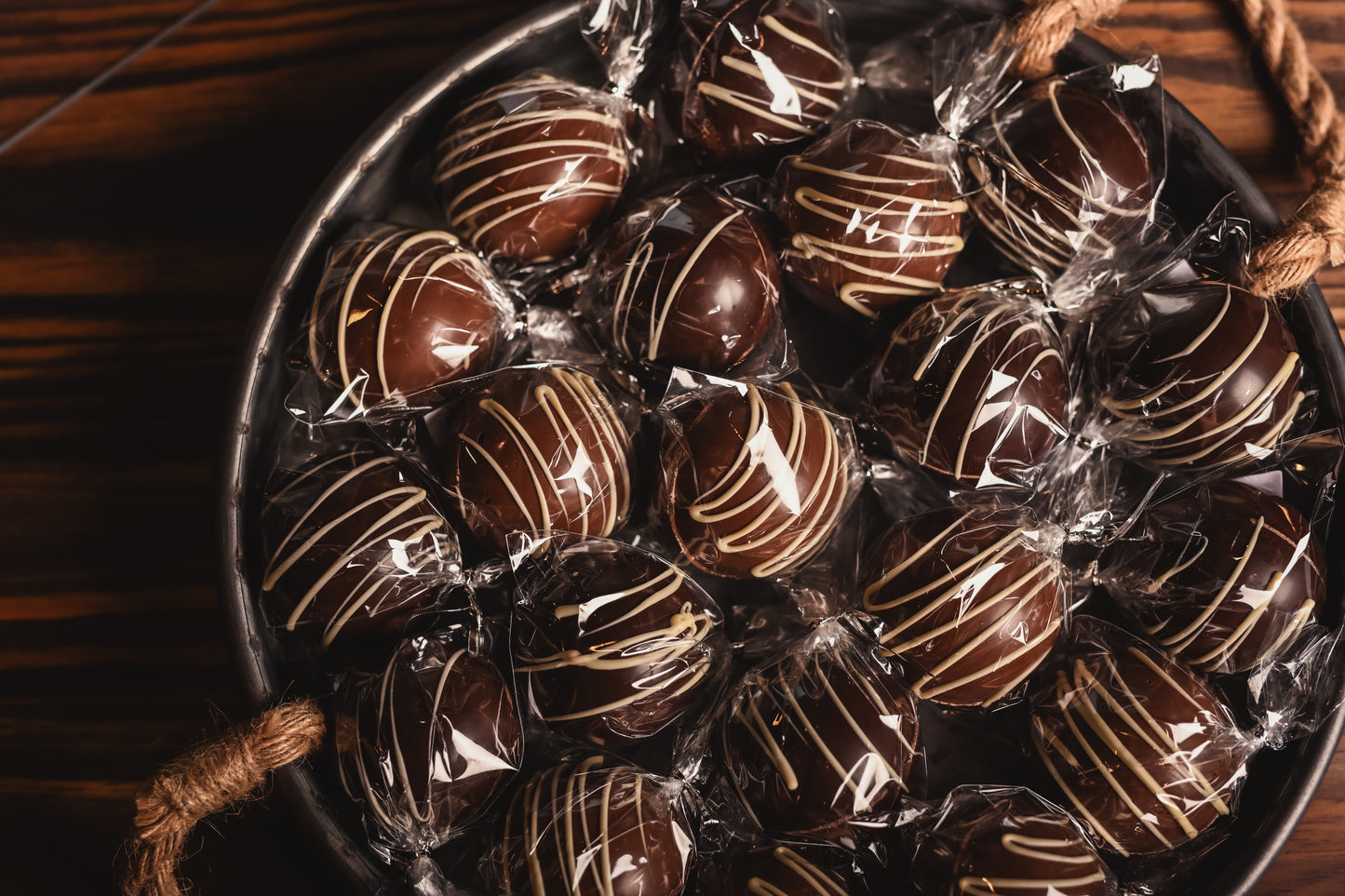 Sphère au chocolat chaud