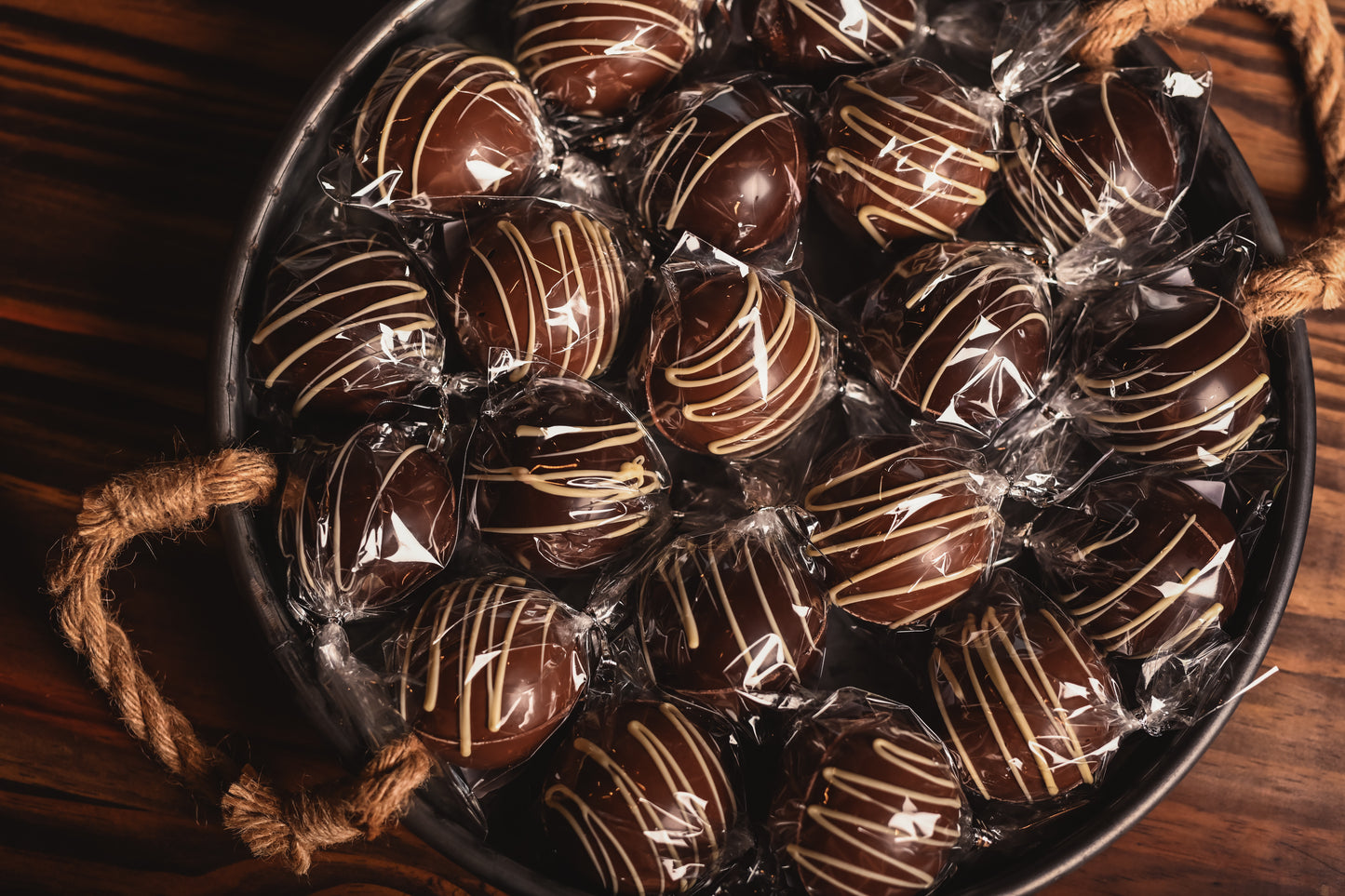 Sphère au chocolat chaud